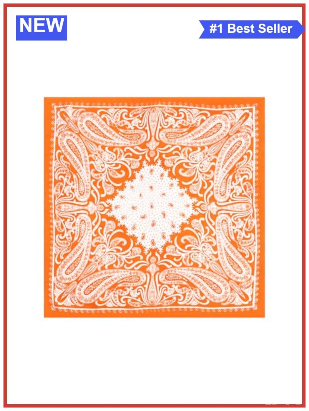 Paisley Satin Head Scarf Silk-Like Hair Wrap Bandana Large Square 27.5"